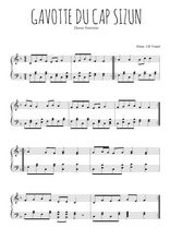 Téléchargez l'arrangement pour piano de la partition de Gavotte du Cap Sizun en PDF